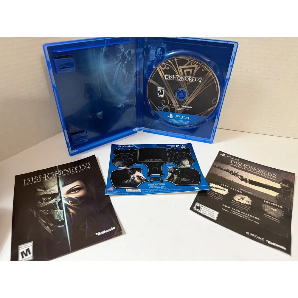 Dishonored 2 Sony PlayStation 4 PS4 Bethesda Arkane Studios with Controller Skin